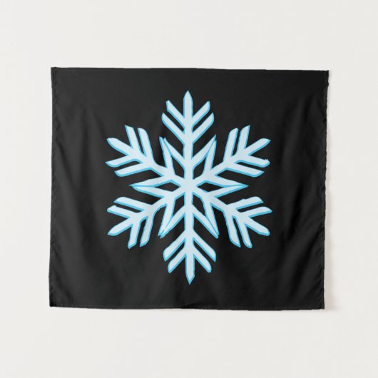 Schneeflocke Wandteppich (Vorderseite (Horizontal))