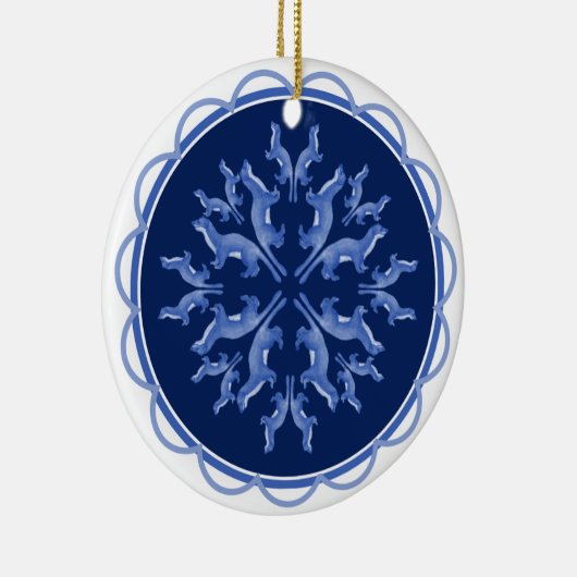 Schneeflocke Weasel Ornament (Rechts)