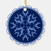 Schneeflocke Weasel Ornament (Vorne)