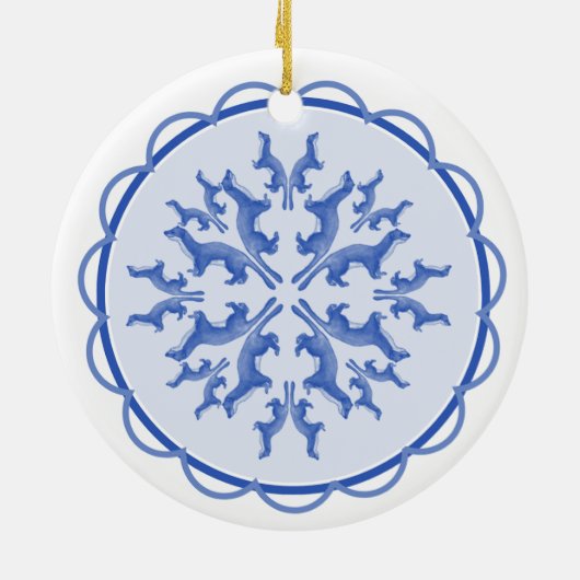 Schneeflocke Weasel Ornament (Hinten)