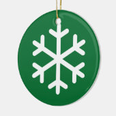 Schneeflocke Weihnachts-Keramik Ornament (Links)