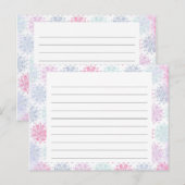 Schneeflocke Weihnachts Rezept Karte (Vorne/Hinten)