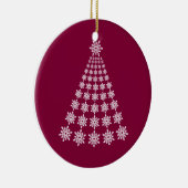 Schneeflocke-Weihnachtsbaum-Verzierung Keramikornament (Rechts)
