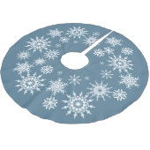 Schneeflocke - Weihnachtsbaumrock Polyester Weihnachtsbaumdecke (Schrägansicht)