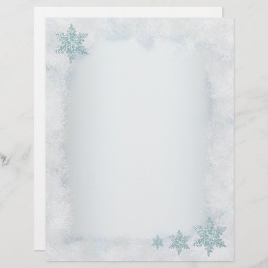 Schneeflocke Weihnachtsbriefe (Vorne/Hinten)