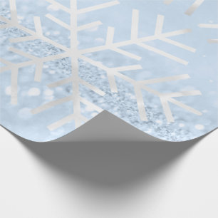 Schneeflocke-Weihnachtsfeiertags-grauer blauer Geschenkpapier