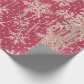 Schneeflocke-Weihnachtsfeiertags-rustikales Geschenkpapier (Ecke)