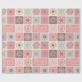 Schneeflocke-WeihnachtsPackpapier Geschenkpapier (Flach)