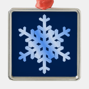 Schneeflocke-Weihnachtsverzierung (doppelseitig) Ornament Aus Metall