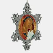 Schneeflocke-Weihnachtsverzierung mit orthodoxer Schneeflocken Zinn-Ornament (Links)