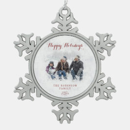 Schneeflocke-Weihnachtsverzierung Schneeflocken Zinn-Ornament