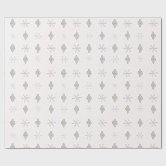 Schneeflocke Weihnachtswrapping Paper Geschenkpapier (Flach)