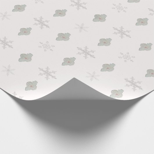 Schneeflocke Weihnachtswrapping Paper Geschenkpapier (Ecke)