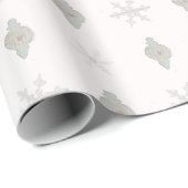 Schneeflocke Weihnachtswrapping Paper Geschenkpapier (Rolleneckpunkt)
