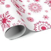 Schneeflocke Weihnachtswrapping Paper Geschenkpapier (Rolleneckpunkt)