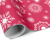 Schneeflocke Weihnachtswrapping Paper Geschenkpapier (Rolleneckpunkt)
