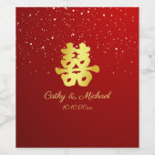 Schneeflocke Weinkarte Weinetikett (Einzelnes Label)