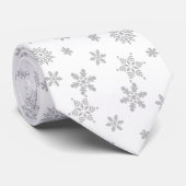Schneeflocke Weiß Krawatte (Gerollt)