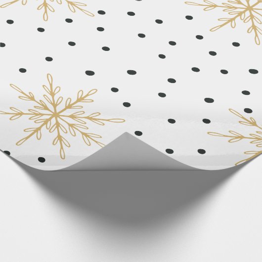 Schneeflocke-Weiß u. GoldPackpapier Geschenkpapier (Ecke)