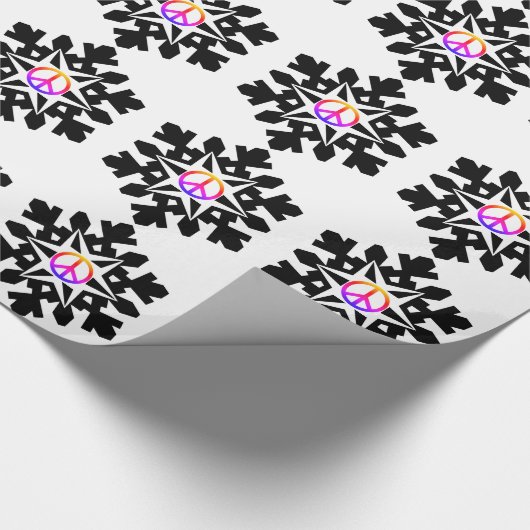 Schneeflocke - Weltfrieden Geschenkpapier (Ecke)