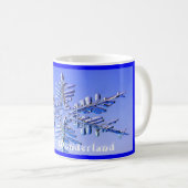 Schneeflocke, Winter-Märchenland Kaffeetasse (VorderseiteRechts)