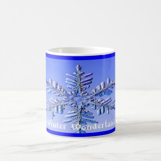 Schneeflocke, Winter-Märchenland Kaffeetasse (Mittel)