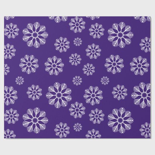 Schneeflocke-Winter-Muster-Feiertag lila Geschenkpapier (Flach)