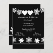 Schneeflocke-Winter-Verlobungs-Party Einladung (Vorne/Hinten)