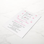 Schneeflocke Winterbindungsparty mit viel Liebe Folieneinladung (Gedreht)