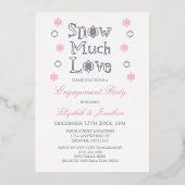 Schneeflocke Winterbindungsparty mit viel Liebe Folieneinladung (Vorderseite)