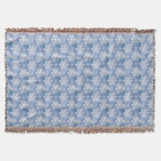 Schneeflocke Winterdrossel Decke (Vorderseite)