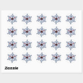 Schneeflocke Zombie! Distressive Round Stickers (Blatt)