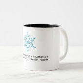 Schneeflocke Zweifarbige Tasse (VorderseiteRechts)