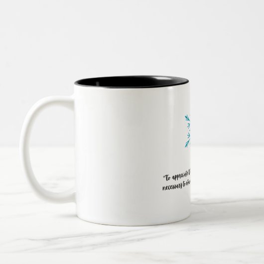 Schneeflocke Zweifarbige Tasse (Links)
