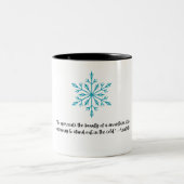Schneeflocke Zweifarbige Tasse (Mittel)