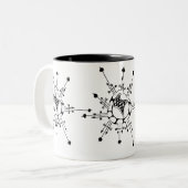 Schneeflocke Zweifarbige Tasse (Vorderseite Links)