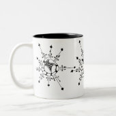 Schneeflocke Zweifarbige Tasse (Links)