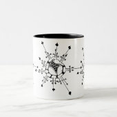 Schneeflocke Zweifarbige Tasse (Mittel)