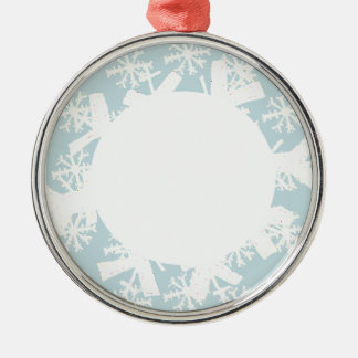 SchneeflockeBilderrahmenverzierung Silbernes Ornament