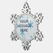 SchneeflockeBling Gerahmte Personalisierte Dekorat Schneeflocken Zinn-Ornament (Rechts)