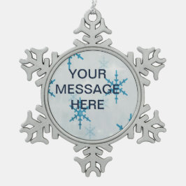 SchneeflockeBling Gerahmte Personalisierte Dekorat Schneeflocken Zinn-Ornament