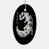 Schneeflockegecko-Verzierung Keramikornament (Rechts)