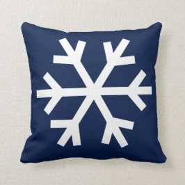 Schneeflockekissen - Marineblau Kissen