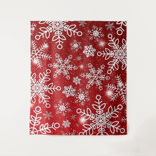 Schneeflocken 10 wandteppich (Vorderseite)