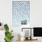 Schneeflocken - 150 Signature Guest Book Alternati Poster (Heimbüro)