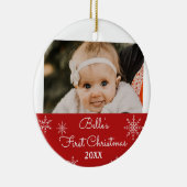 Schneeflocken 1. Weihnachtsgebäck Foto Ornament (Rechts)