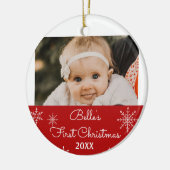 Schneeflocken 1. Weihnachtsgebäck Foto Ornament (Links)