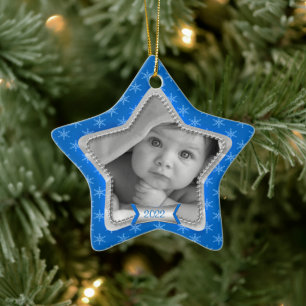 Schneeflocken 2022 Kinderweihnacht Keramik Ornament