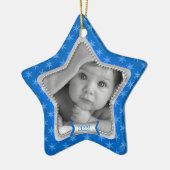 Schneeflocken 2023 Kinderweihnacht Keramik Ornament (Links)