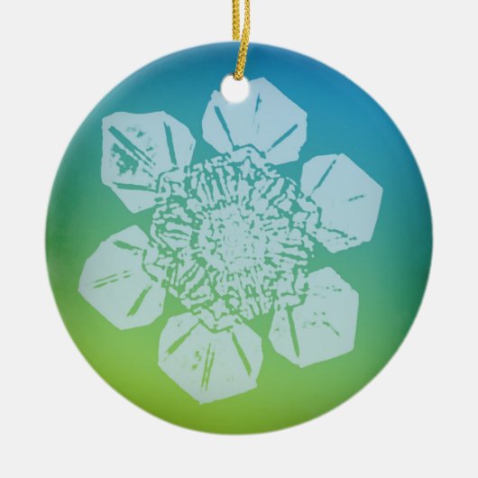 Schneeflocken 5 keramik ornament (Vorne)